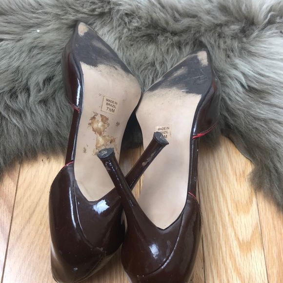 DOLLHOUSE LADIES SIZE 7.5 CHOCLATE PUMP SHOES - Picture 7 of 8